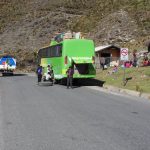 Our bus had a blown-out tire!